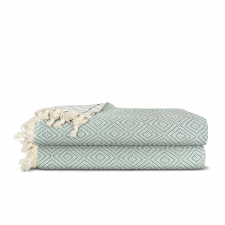 Плед хлопковый COSAS DIAMOND 180х230 см CS1 Оливка