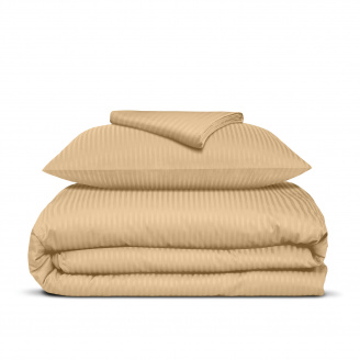 Підліткова постіль сатин з простирадлом на гумці HONEY CS1 Cosas Золотистий 160х220 см