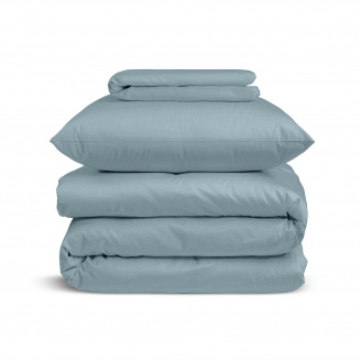 Підліткова постіль сатин з простирадлом на гумці DOVE Cosas бірюзовий 160х220 см