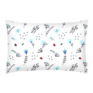 Євро наволочка COSAS BLUE WILDFLOWERS Ранфорс 50х70 см Білий