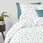 Півтораспальний комплект COSAS COLOR BLOTS Ранфорс 160х220 см Блакитний/Білий Ізмаїл