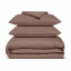 Полуторна постільна білизна сатин LATTE Cosas Коричневий 160х220 см Ясногородка
