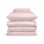 Подростковая постель сатин с простыней на резинке SAKURA Cosas розовый 160х220 см Сарны