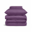 Подростковая постель сатин с простыней на резинке INK Cosas Фиолетовый 160х220 см Кременчуг