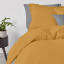Полуторная постель с простыней на резинке Curcuma CS1 COSAS Горчичный 160х220 см Киев