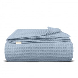 Плед-покривало вафельне COSAS 200х220 см Maya Greek Waffle Сизий