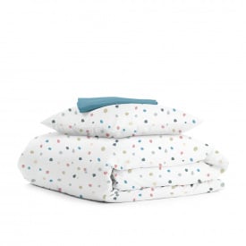 Підліткова постіль з простирадлом на гумці SKY BLOTS COSAS Білий 155х215 см