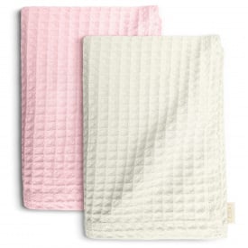 Вафельні рушники COSAS Bubble Gum Greek Waffle Рожево-молочний 2 шт