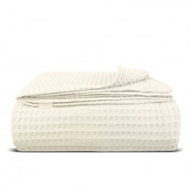 Плед-покривало вафельне COSAS 200х220 см Biscuit Greek Waffle Бежевий