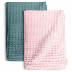 Вафельні рушники COSAS Dream Greek Waffle CS2 Бірюзово-рожевий 2 шт