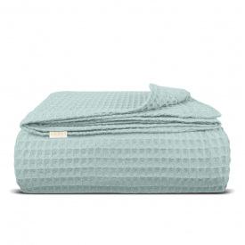 Плед-покривало вафельне COSAS 200х220 см Agave Greek Waffle Агава