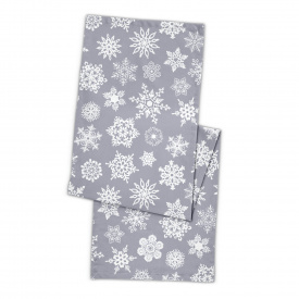 Ранер на стіл COSAS SNOWFLAKES CS2 40х150 см Сіро-білий