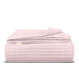 Плед-покривало вафельне COSAS 230х240 см Flamingo Greek Waffle Сакура