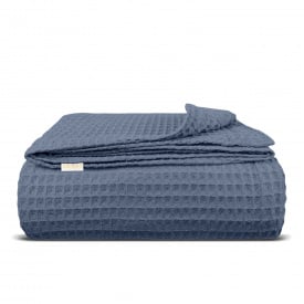 Плед-покривало вафельне COSAS 200х220 см Baltic Greek Waffle Синій