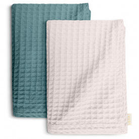 Вафельные полотенца COSAS Cecilia Greek Waffle CS1 Бирюзово-пудровый 2 шт