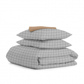 Евро постельное белье GREY GEOMETRY CS2 COSAS серый 200х220 см