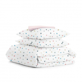 Семейная постель с простыней на резинке COSAS Color BLOTS CS2 2х160х220 см Разноцветный