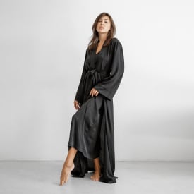 Женский халат COSAS Silky Cloud L-XL Черный