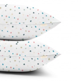 Набір наволочок на подушку 40х60 см COLOR BLOTS COSAS Білий