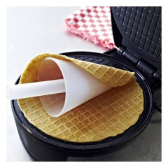 Вафельниця для тонких вафель + конус для ріжків MAGIO МG-398 White Кобижча