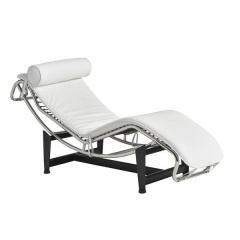 Шезлонг-кушетка Лекор мякий білий на металокаркасі Новая Каховка