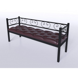 Офісний диван Грін-Трик 160 см тримісний металевий із м'яким сидінням