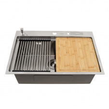 Мийка кухонна накладна Nett NS-7048 сталь (040325)