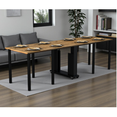 Стол кухонный Tobi Sho "Диалог" раскладной на колесах для кухни, гостиной, офиса, 800х2750х730 мм Дуб аппалачи Житомир