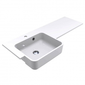 Умивальник Miraggio Fontana L, miramarble, білий глянцевий (0000518)