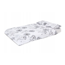 Комплект постільної білизни Деметра-30 (двоспальний, бязь gold lux, наволочки: 50х70 см 2 шт, кульбаби, білий) IMI