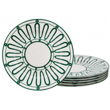 Набір тарілок Lefard Wave 19 см Біло-зелений AL262827