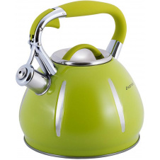 Чайник 3л из нержавеющей стали со свистком зеленый Kamille DP112949