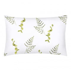 Евро комплект без простыни COSAS GREEN FOLIAGE Ранфорс 200х220 см Бело-салатовый Одесса