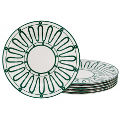 Набір тарілок Lefard Wave 19 см Біло-зелений AL262827 Сміла