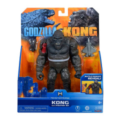 Игровая фигурка Конг с истребителем Godzilla vs. Kong 15 см Серый KD90215 Славута