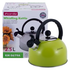 Кухонний green чайник зі свистком із нержавіючої сталі 2.5л Kamille KL225379 Пологи