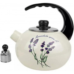 Эмалированый чайник для плиты Lavender из нержавеюшей стали 2,5л Kamille DP262121 Днепрорудное