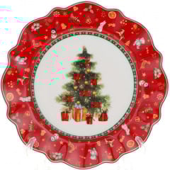 Обеденная тарелка BonaDi Red Herringbone 28 см Разноцветный DP231059 Новониколаевка