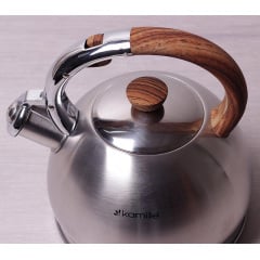 Чайник з нержавіючої сталі зі свистком 2 л Kamille DP91366 Ясногородка