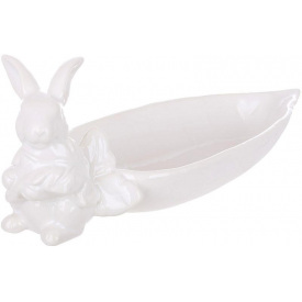 Сервировочная тарелка фигурная Bona Bunny 27x10 см Белый DP261440
