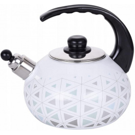 Емальований чайник для плити Triangles з нержавіючої сталі 2,5л Kamille DP262124