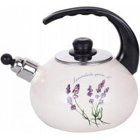 Емальований чайник для плити Lavender з нержавіючої сталі 2,5л Kamille DP262121