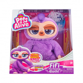 Интерактивная мягкая детская игрушка Pets & Robo Alive pets alive Танцующий ленивец 25x13x26 см Разноцветный KD90027