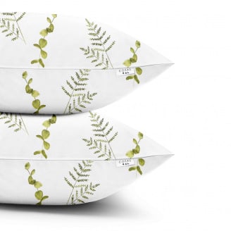 Набор наволочек COSAS GREEN FOLIAGE 50х70 см Оливка