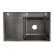 Кухонна мийка Britc HM HS7848R-B 78x48x21 см Сірий