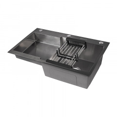 Кухонна мийка Britc HM HS7848RB-B 78х48х21 см Сірий Хуст