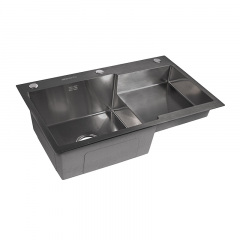 Кухонная мойка Britc HM HS7848LB-B 78x48x21 см Серый Вознесенск