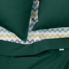 Євро постільна білизна Pine CS6 COSAS Зелений 200х220 см Миргород