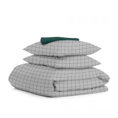 Полуторна постільна білизна GREY GEOMETRY CS4 COSAS сірий 160х220 см Охтирка