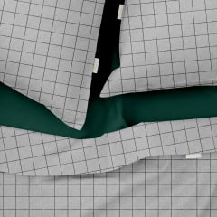 Полуторна постільна білизна GREY GEOMETRY CS4 COSAS сірий 160х220 см Охтирка